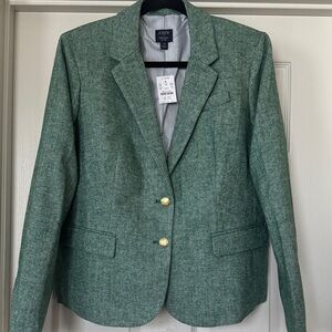 J. Crew Emerald Blazer with Gold Accents